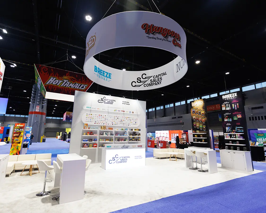 20x40 Exhibit Booth Rental for CSC at NACS 2025, Designed and Built By Exponents in Chicago, IL 20x40 Exhibit Booth Rental for CSC at NACS 2025, Designed and Built By Exponents in Chicago, IL