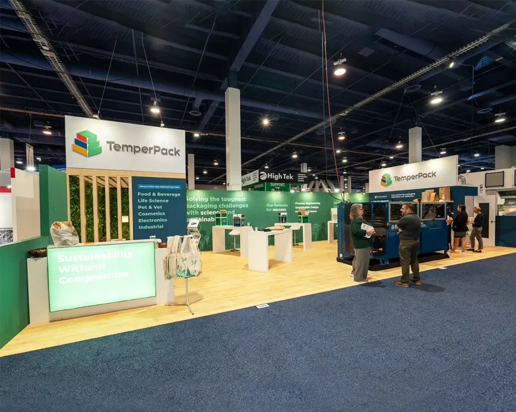 20x50 Trade Show Booth for Temperpack at Pack Expo Designed and Built by Exponents in Las Vegas NV