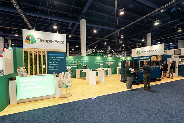 20x50 Trade Show Booth for Temperpack at Pack Expo Designed and Built by Exponents in Las Vegas NV
