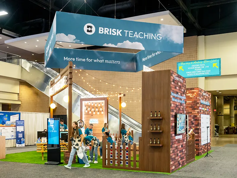 Side View - 30x30 Trade Show Booth at ISTE 2025, San Antonio, TX