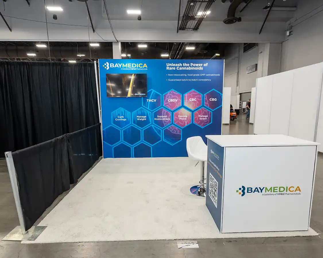10x10 Exhibit Rental for Baymedica at Supply Side Global 2025, Designed and Built By Exponents in Las Vegas, NV