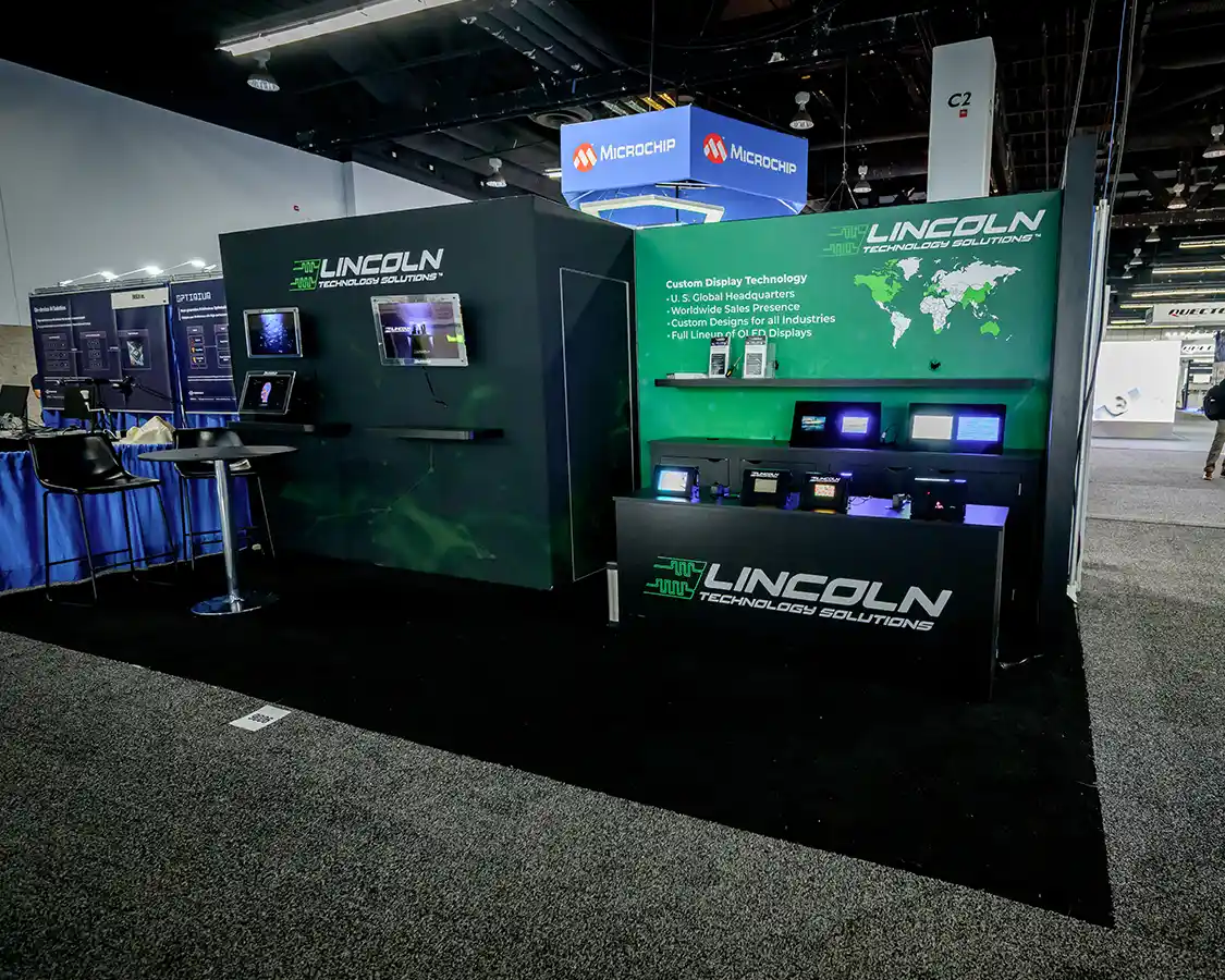 10x20 Trade Show Booth for Lincoln at Embedded World North America 2025, Designed and Built By Exponents Anaheim, CA