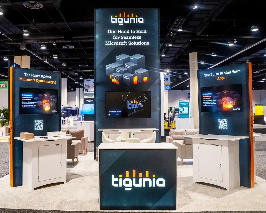 20x20 Trade Show Booth for Tigunia at Community Summit 2025, Designed and Built By Exponents in Kissimmee, FL