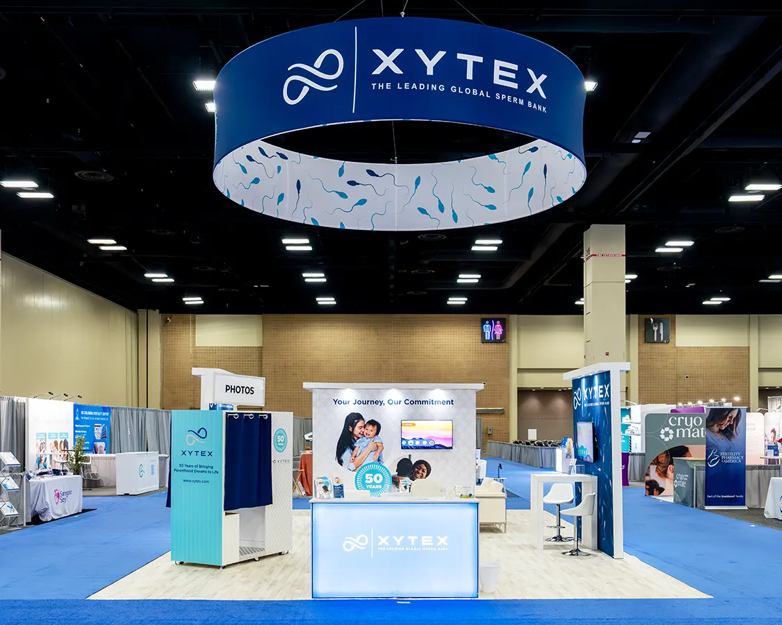 20x30 Trade Show Booth for Xytex at ASRM 2025, Designed and Built By Exponents in San Antonio, TX