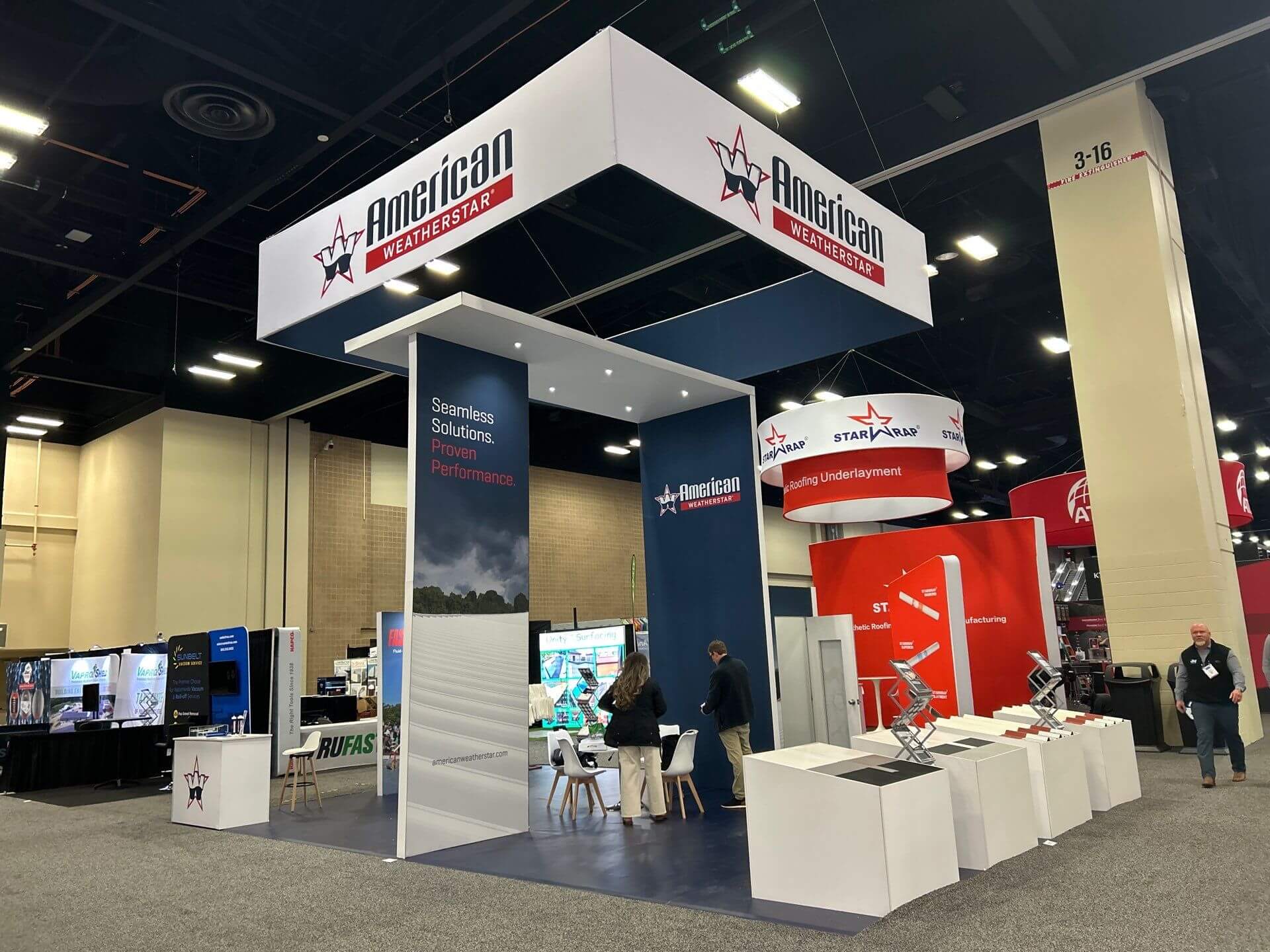 20×30 Exhibition Stand Rentals for American Weatherstar At IRE, Designed and Built By Exponents in San Antonio 20×30 Exhibition Stand Rentals for American Weatherstar At IRE, Designed and Built By Exponents in San Antonio
