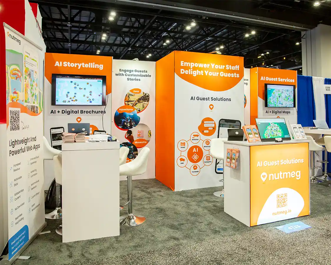 10x20 Trade Show Exhibit for Nutmeg at IAAPA 2025, Designed and Built By Exponents in Orlando