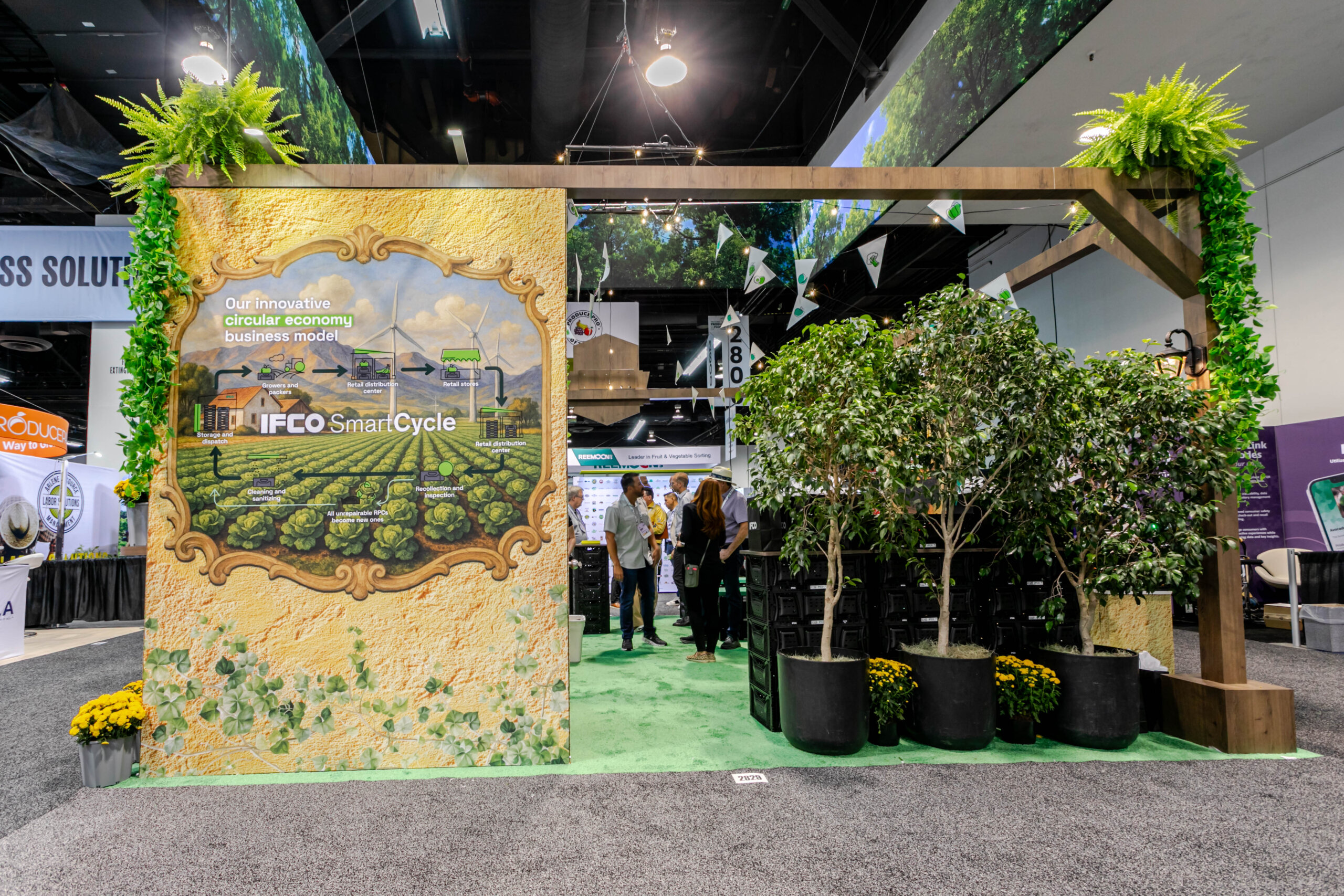 Branded feature wall - 20x20 Trade Show Booth at Global Produce Floral Show 2025, Anaheim, CA