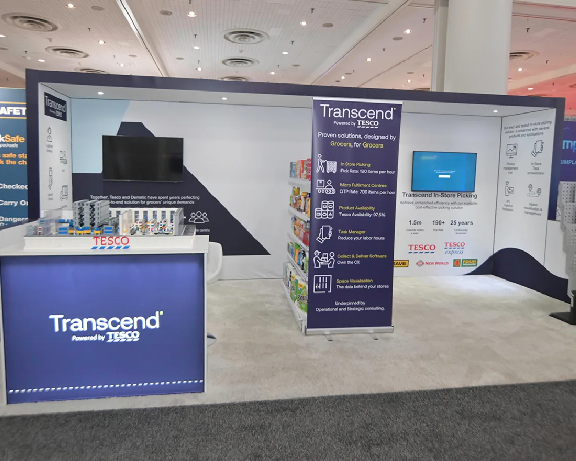 10x20 Booth Rental for Transcend at NRF 2026, designed and built by Exponents in New York, NY