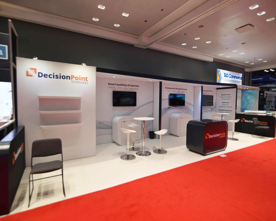 10x30 Trade Show Booth for decisionpoint at NRF 2026, designed and built by exponents in New York, NY