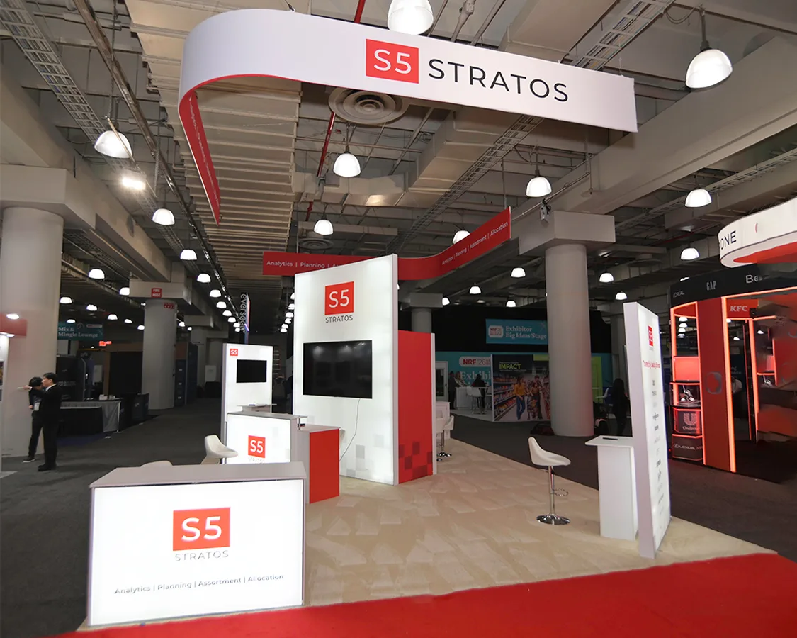 20x30 Trade Show Exhibit for S5 at NRF 2026, designed and built by exponents in New York, NY