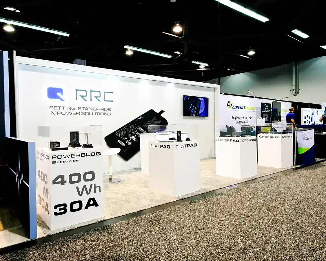 10x20 Trade Show Booth Rental for Rrc at MD&M West 2026, designed and built by exponents in Anaheim, CA