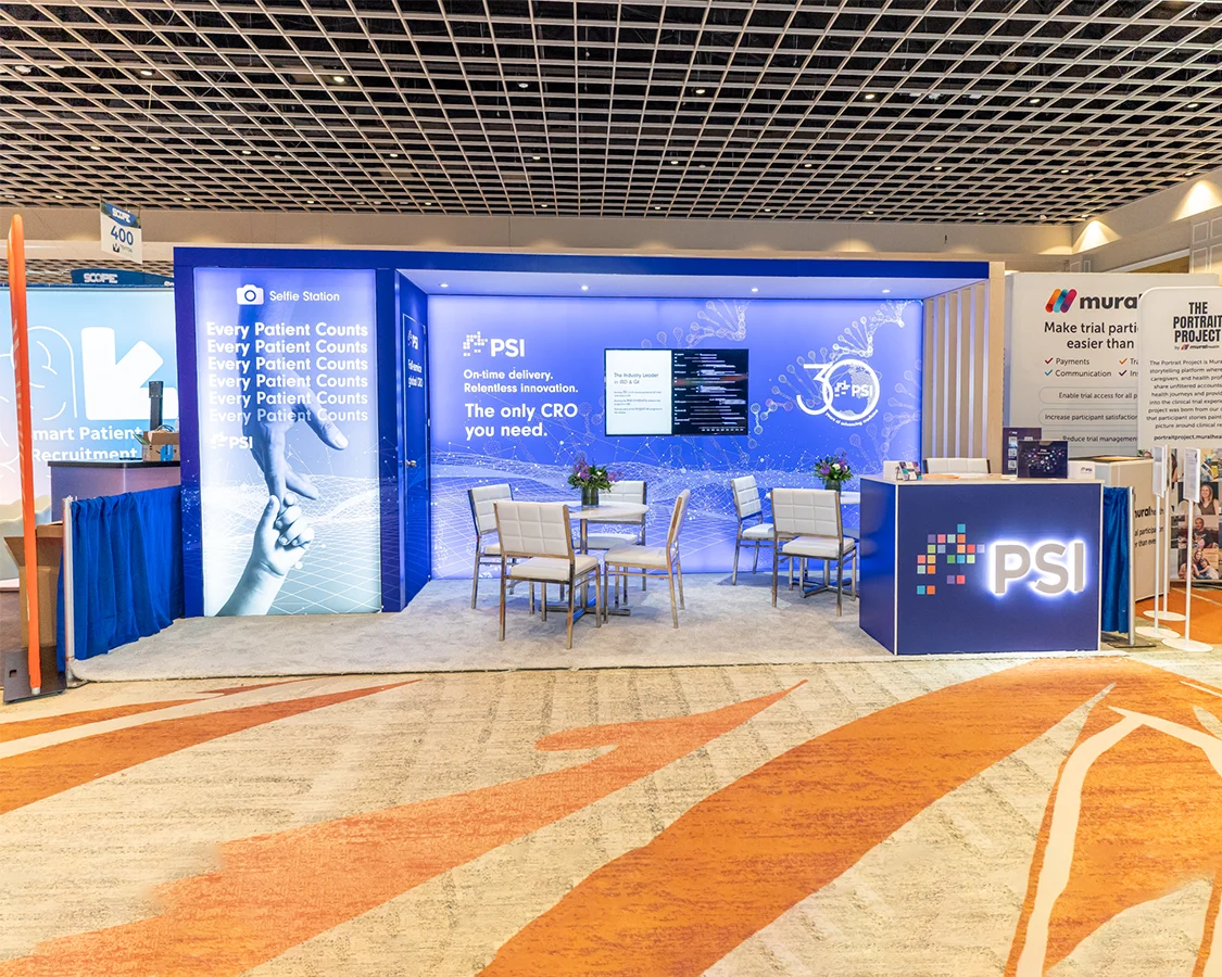 10x20 Trade Show Booth for psi at Scope Summit 2026, Designed and Built by Exponents in Orlando, FL