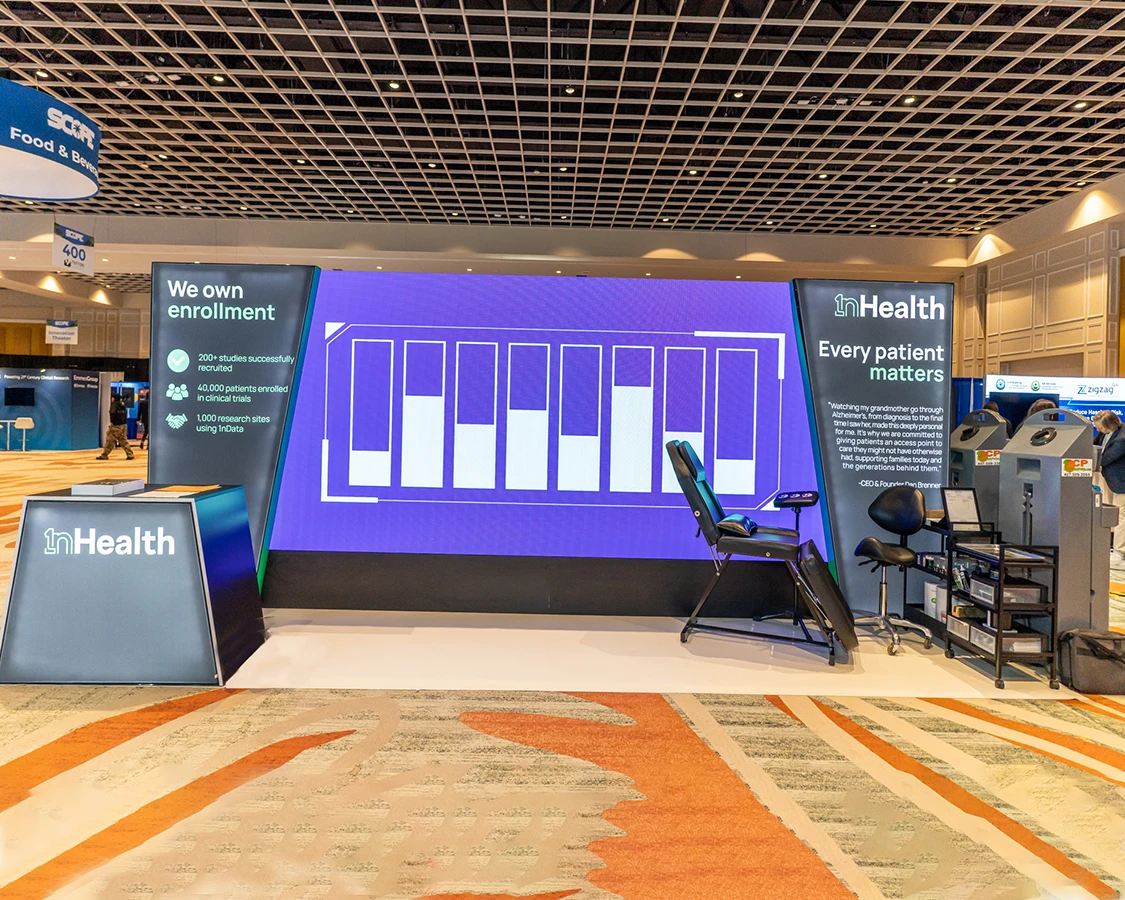 10x20 Trade Show Exhibit Rental for 1Health at Scope Summit 2026, Designed and Built By Exponents in Orlando, FL