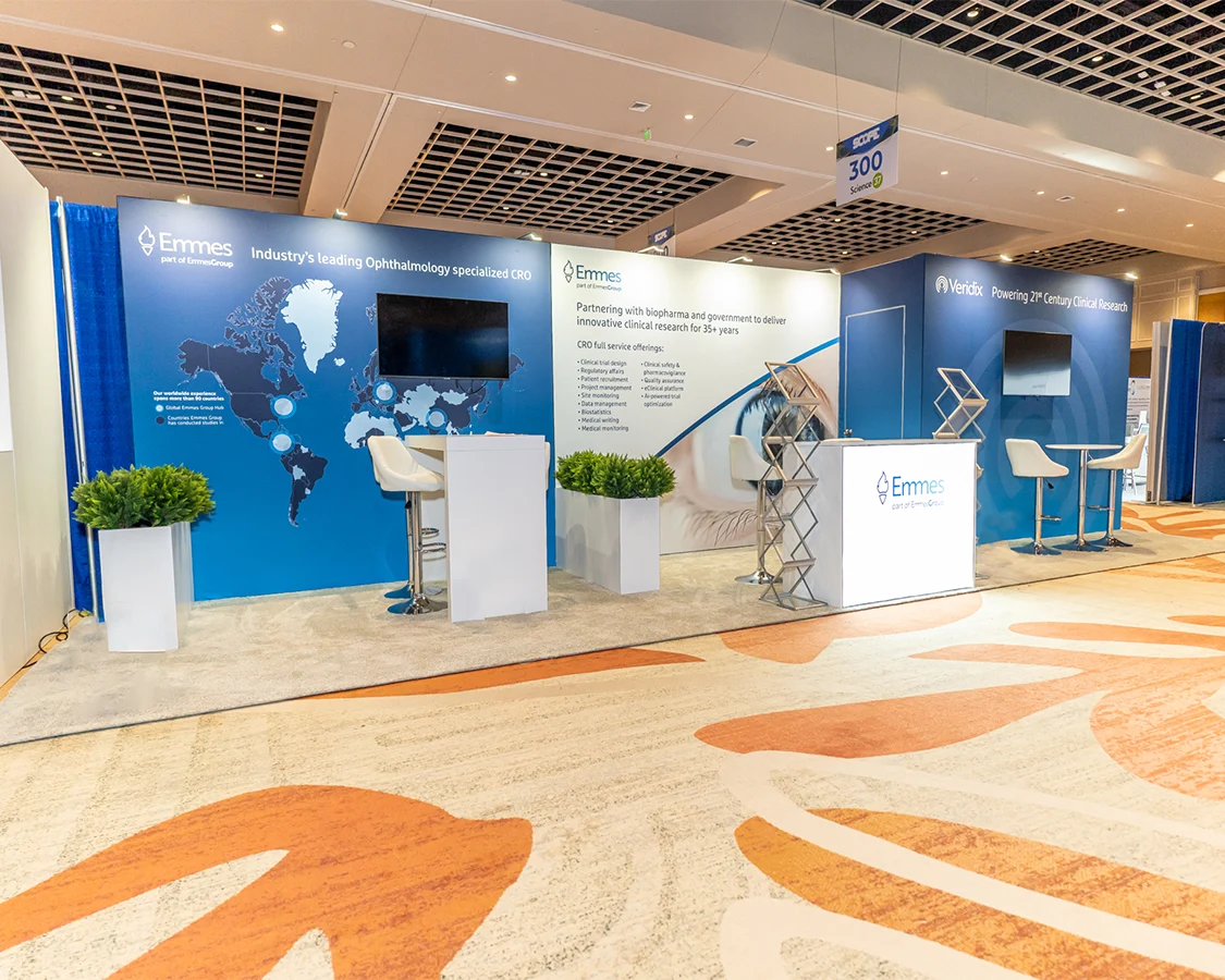 10x30 Exhibit Booth Rental for Emmes at Scope Summit 2026, Designed and Built By Exponents in Orlando, FL