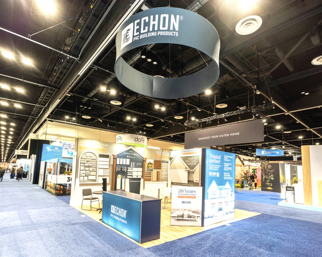 20x20 Trade Show Booth for Echon at IBS Show 2026, Designed and Built By Exponents in Orlando, FL