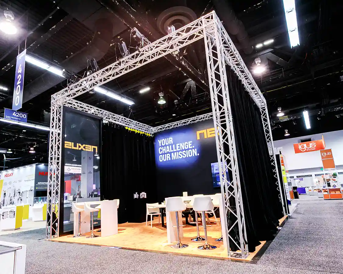 20x20 Trade Show Booth for mac at MD&M West 2026, designed and built by exponents in Anaheim, CA