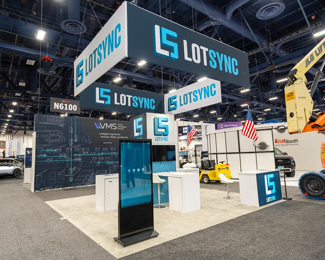 20x20 Trade Show Exhibit Rental for Lotsync at NADA 2026, Designed and Built By Exponents in Las Vegas, NV