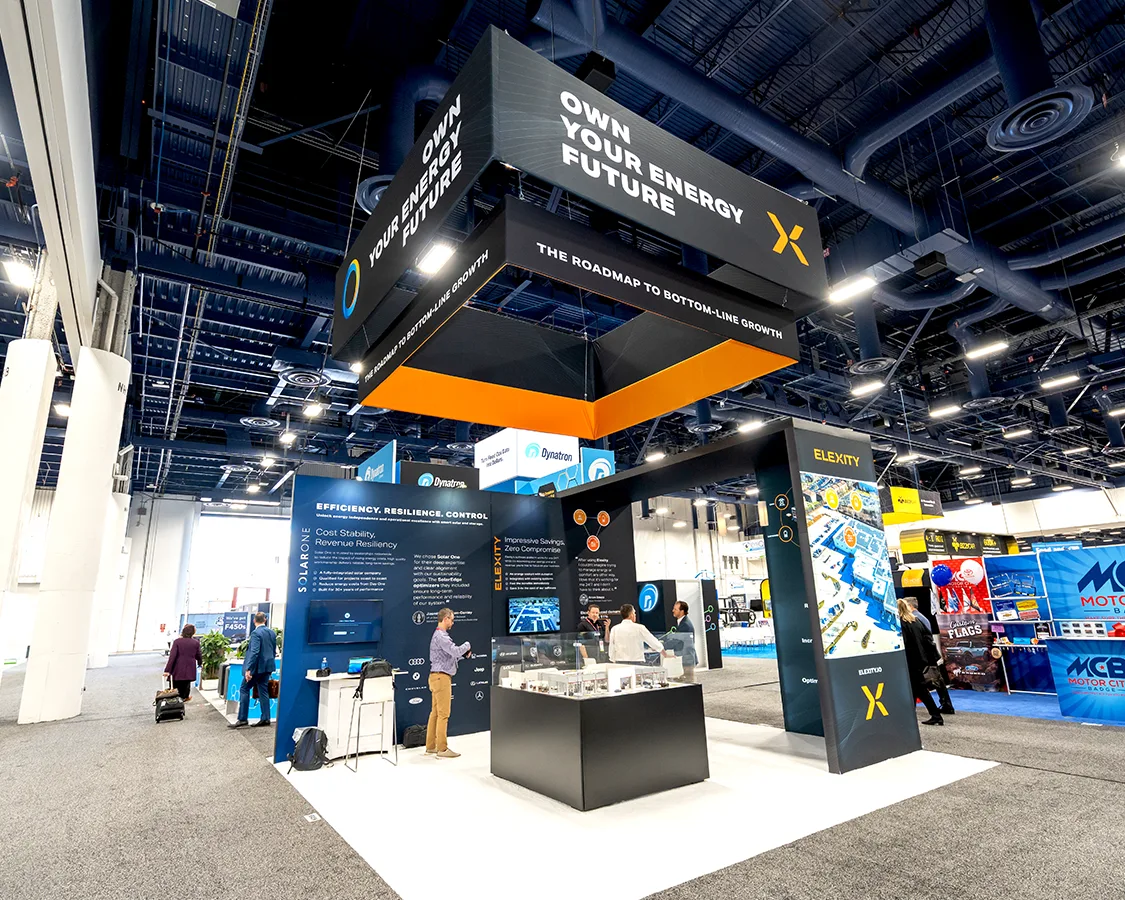 20x20 Trade Show Exhibit for Freedom solar at NADA 2026, Designed and Built By Exponents in Las Vegas, NV
