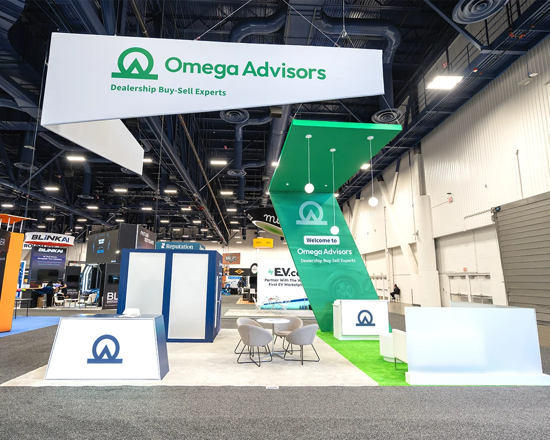 20x30 Custom Trade Show Booth for Omega at NADA 2026, Designed and Built By Exponents in Las Vegas, NV