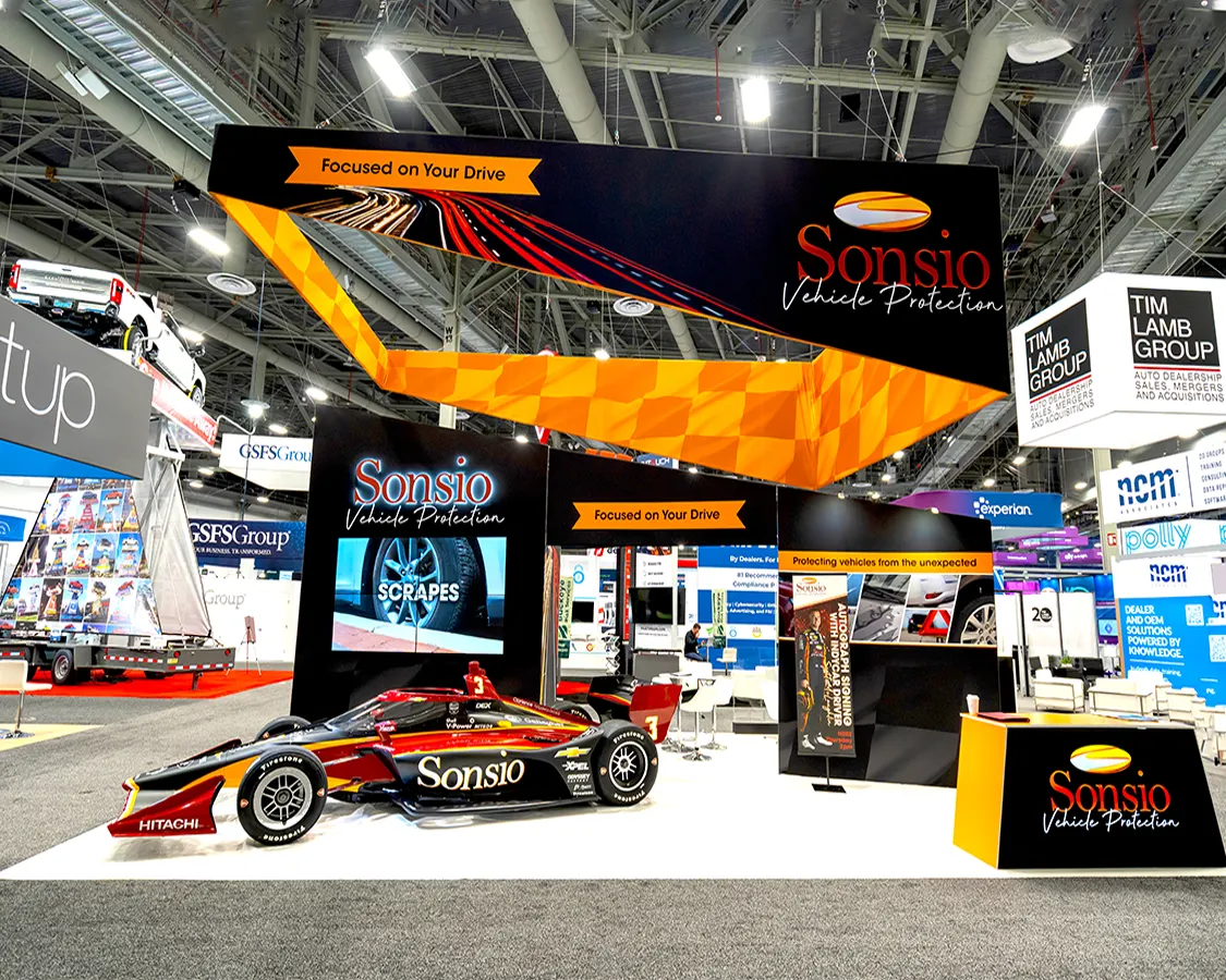 20x30 Custom Trade Show Exhibit for Sonsio at NADA 2026, Designed and Built By Exponents in Las Vegas, NV 20x30 Custom Trade Show Exhibit for Sonsio at NADA 2026, Designed and Built By Exponents in Las Vegas, NV