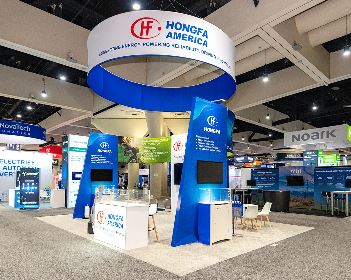 20x30 Trade Show Exhibit Rental for HONGFA at Distributech 2026, Designed and Built By Exponents in San Diego, CA