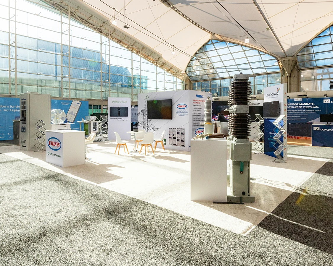 20x40 Custom trade show booth for united at Distributech 2026, Designed and Built By Exponents in San Diego, CA 20x40 Custom trade show booth for united at Distributech 2026, Designed and Built By Exponents in San Diego, CA