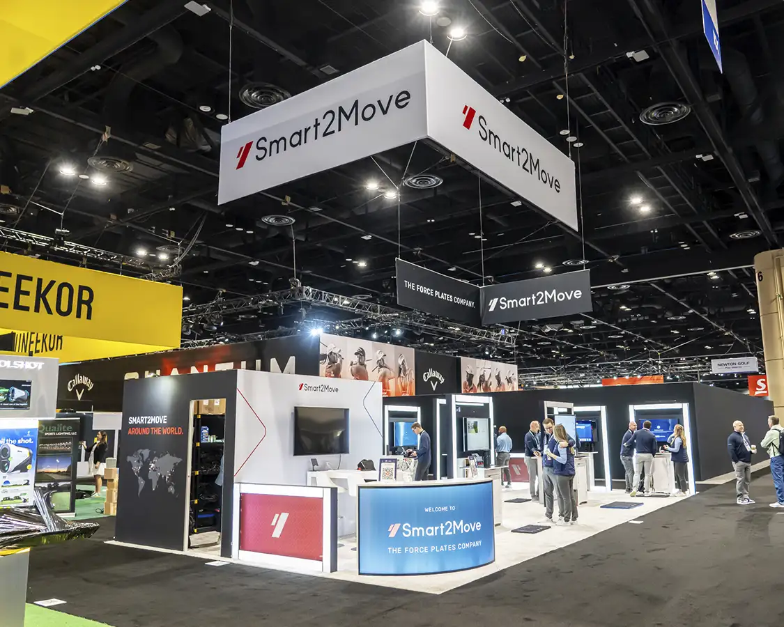 20x40 Rental Trade Show Booth for smart2move at PGA 2026, designed and built by exponents in Orlando, FL