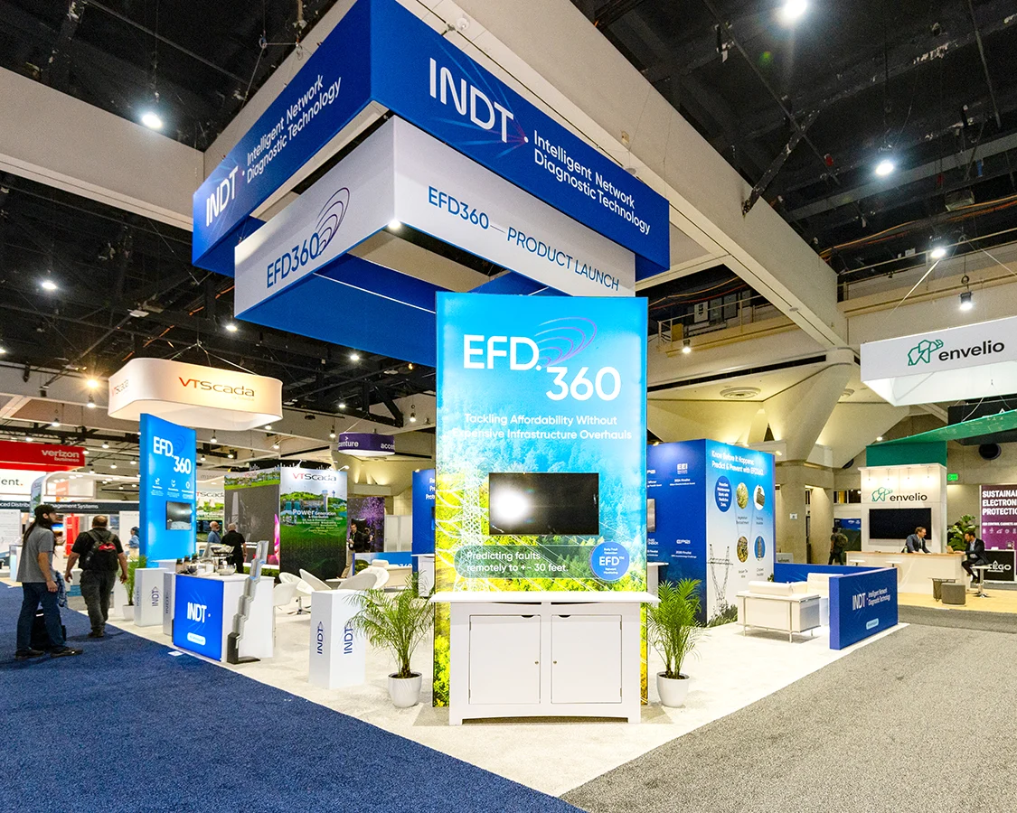 30x40 Custom Trade Show Booth for indt at Distributech 2026, Designed and Built By Exponents in San Diego, CA