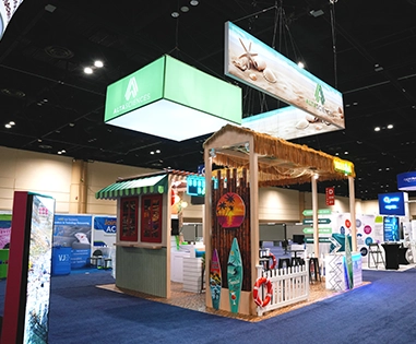 20x20 Trade show exhibit for Altascience at SOT show 2025, Orlando, FL