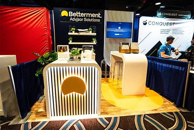 08x10 Trade Show Booth for Betterment at T3 Advisor conference, Designed and Built by Exponents in New Orleans, LA 01