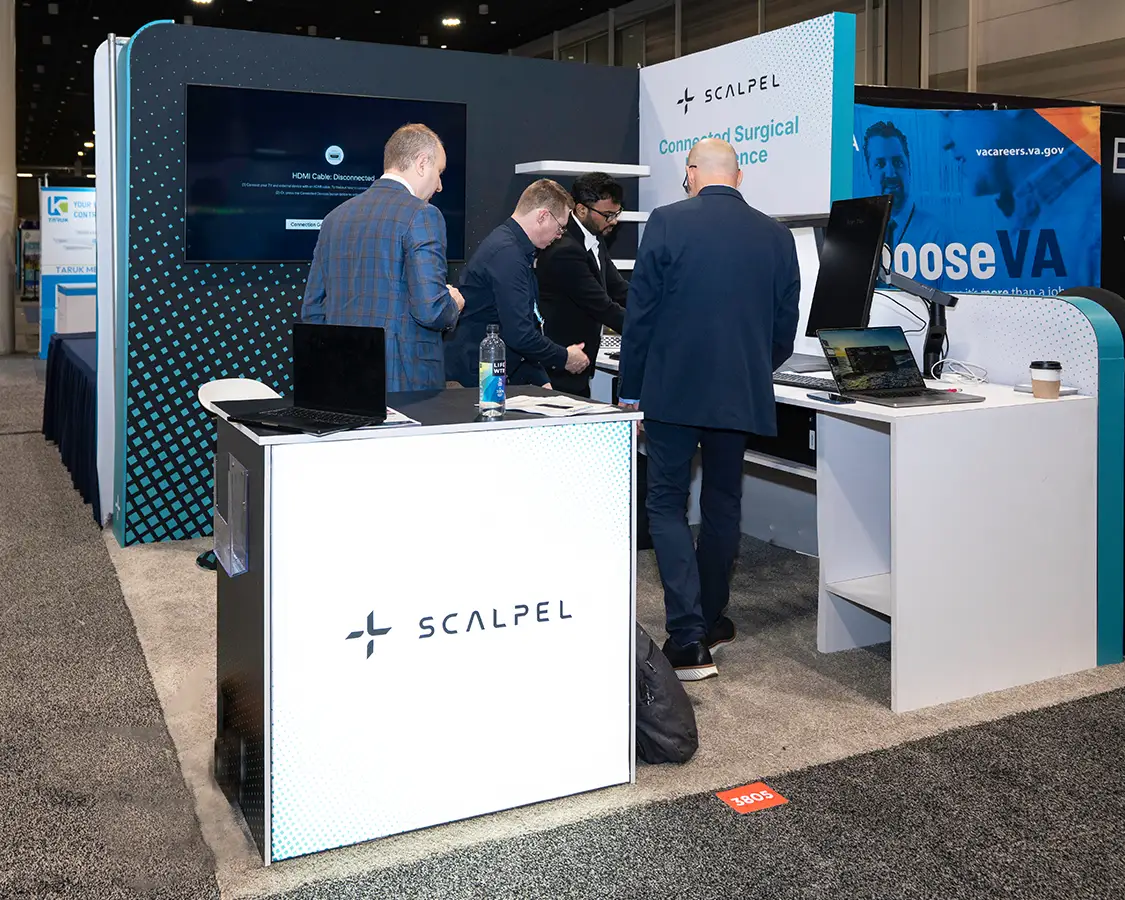 10x10 Trade Show Exhibit Rental for Scalpel at AAOS 2026, Designed and Built By Exponents in New Orleans, LA