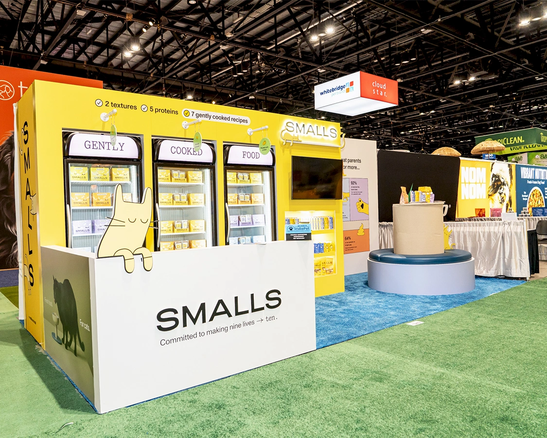 10x20 Custom Trade Show Booth Rental for Smalls at Global Pet Expo 2026, Designed and Built By Exponents in Orlando, FL
