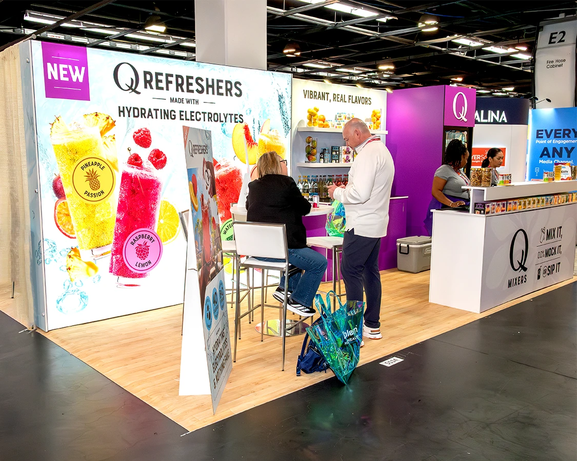 10x20 Trade Show Booth for Rose Gold at Natural Products Expo West 2026, Designed and Built By Exponents in Anaheim, CA 10x20 Trade Show Booth for Rose Gold at Natural Products Expo West 2026, Designed and Built By Exponents in Anaheim, CA