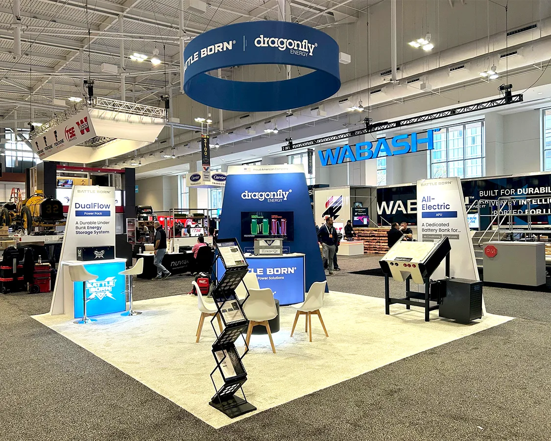 20x20 Trade Show Booth Rental for Dragonfly at TMC 2026, Designed and Built By Exponents in Nashville, TN