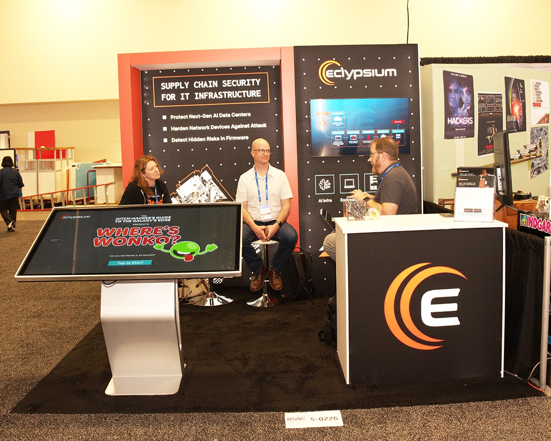 10x10 Custom Trade Show Booth Rental for Eclypsium at RSA Conference 2026, Designed and Built By Exponents in San Francisco, CA