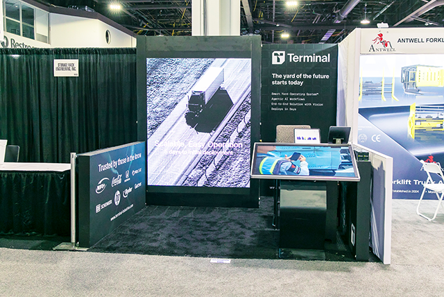 10x10 Trade Show Display Rental for Terminal at MODEX, Designed and Built by Exponents in Atlanta, GA 02