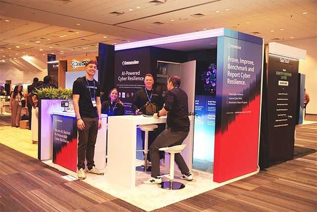 10x10 Trade Show Display for Immersive at RSA Conference, Designed and Built by Exponents in San Francisco 01