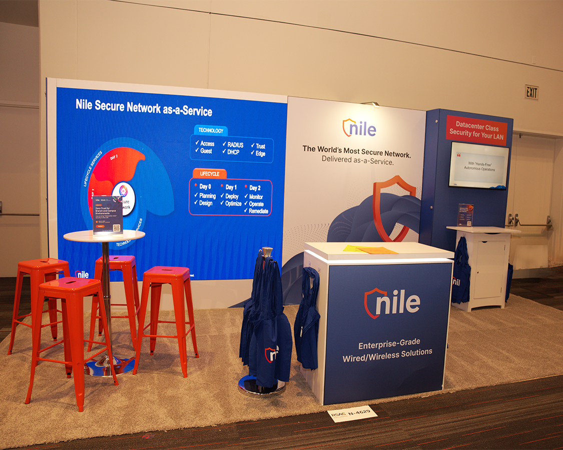 10x20 Custom Trade Show Exhibit Rental for nilesecure at RSA Conference 2026, Designed and Built By Exponents in San Francisco, CA