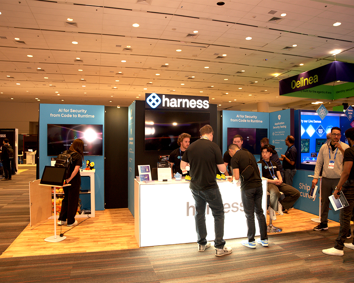 10x20 Trade Show Booth Rental for Harness at RSA Conference 2026, Designed and Built By Exponents in San Francisco, CA