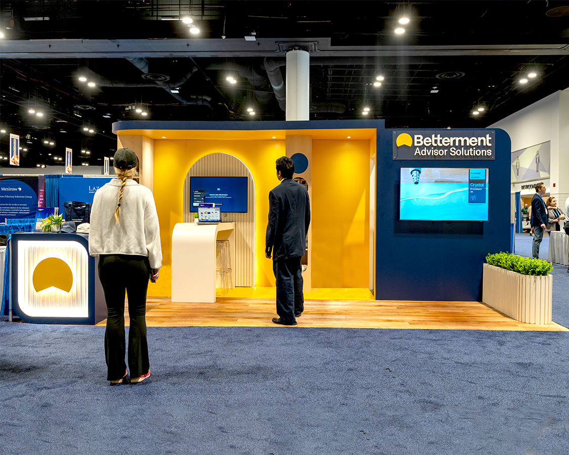 10x20 Trade Show Booth for Betterment at NAPA 401k Summit 2026, Designed and Built By Exponents in Tempa, FL 10x20 Trade Show Booth for Betterment at NAPA 401k Summit 2026, Designed and Built By Exponents in Tempa, FL