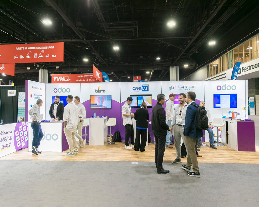 10x30 Trade Show Exhibit Rental for Odoo at Modex 2026, Designed and Built By Exponents in Atlanta, GA