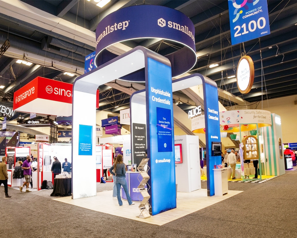 20x20 Trade Show Exhibit Rental for Smallstep at RSA Conference 2026, Designed and Built By Exponents in San Francisco, CA