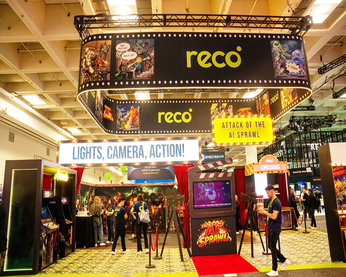 30x40 Custom Trade Show Exhibit for reco at RSA Conference 2026, Designed and Built By Exponents in San Francisco, CA