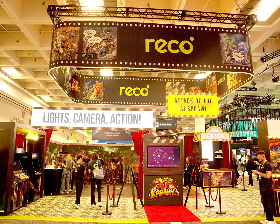 30x40 Custom Trade Show Exhibit for reco at RSA Conference 2026, Designed and Built By Exponents in San Francisco, CA