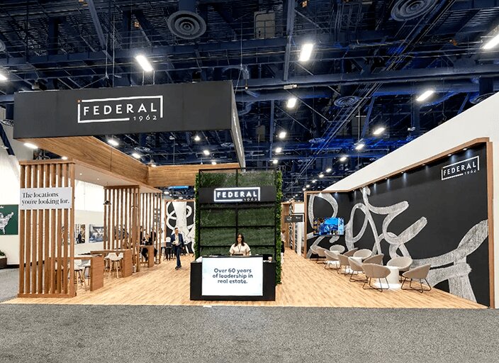 Federal Realty trade show booth in Las Vegas
