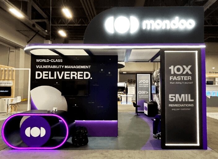 Mondoo trade show booth in Las Vegas