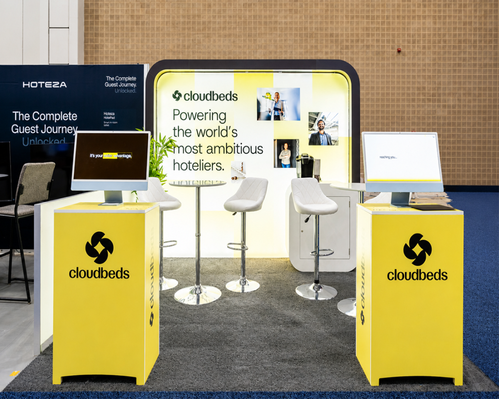 10x10 Booth Rental for cloudbeds at HITEC 2026, Designed and Built By Exponents in San Antonio, TX