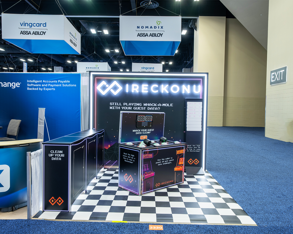 10x10 Trade Show Booth Rental for Ireckonu at HITEC 2026, Designed and Built By Exponents in San Antonio, TX