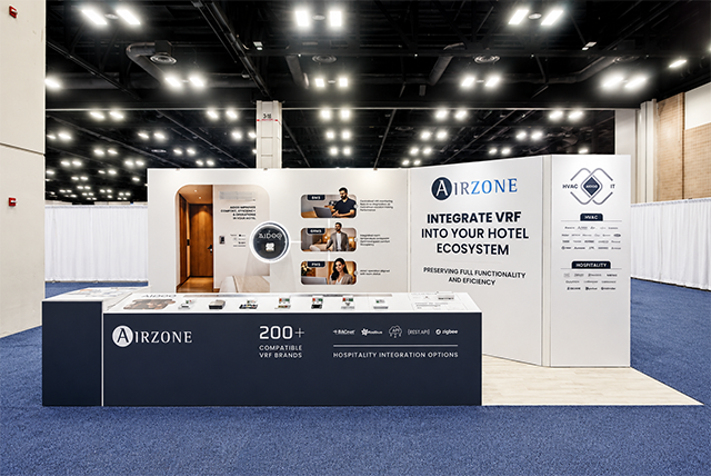 10x20 Trade Show Display for Airzone at HITEC, Designed and Built by Exponents in San Antonio