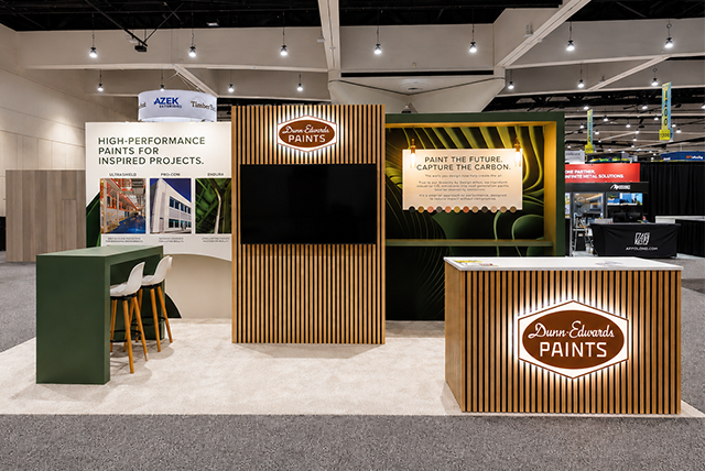10x20 Trade Show Display for Dunn-Edwards Paints at AIA, Designed and Built by Exponents in San Diego, CA